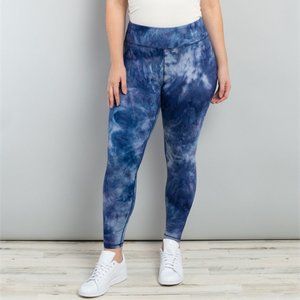 Navy Tie Dye Plus Leggings